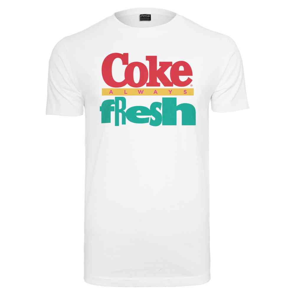 Merchcode Coca Cola - 90's Logo Mens Tshirt - White